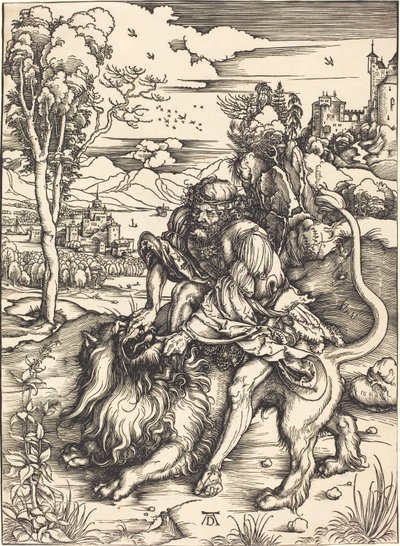 Samson Fighting with the Lion by Albrecht Dürer